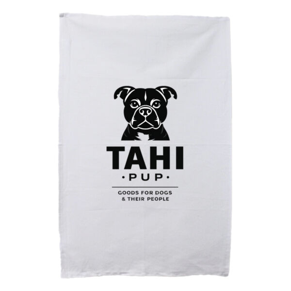 Tahi Pup Logo  - White Tea Towel Thumbnail